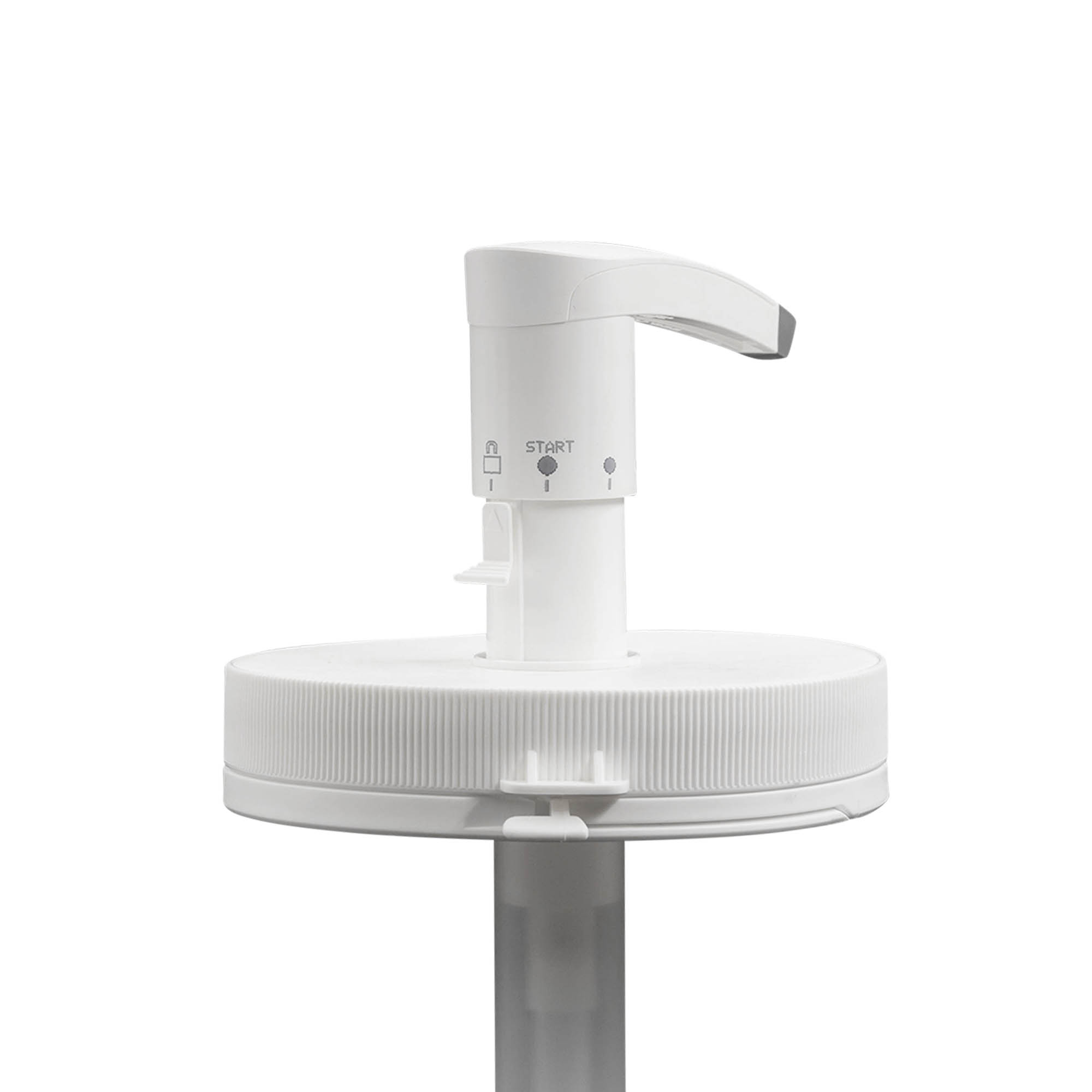 Pompe distributrice pour 1 240 ml 'Securibox', plastique PE, blanc, pour bouchage: Bougage à vis Pompe distributrice pour 1 240 ml 'Securibox', plastique PE, blanc, pour bouchage: Bougage à vis