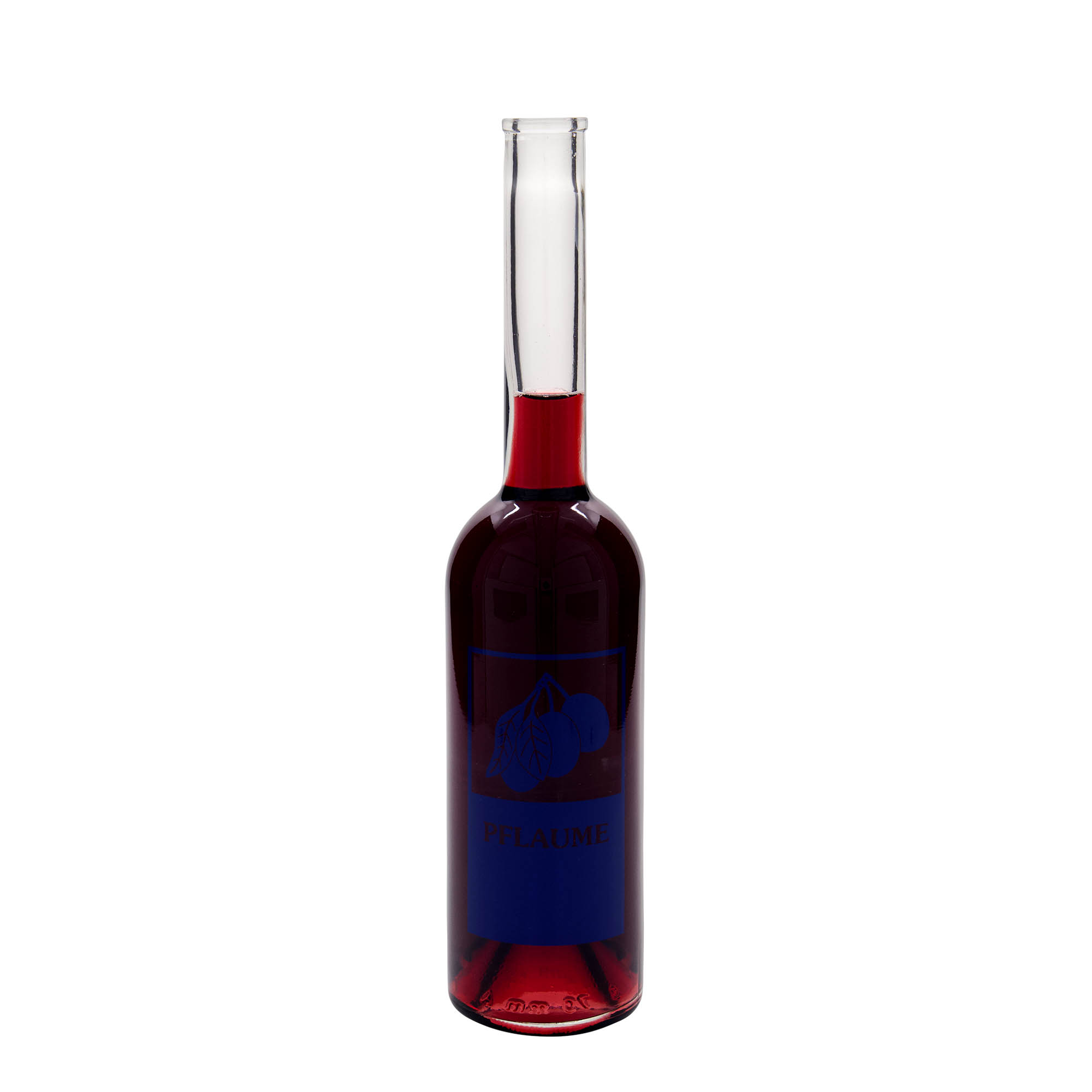 Bouteille en verre 500 ml « Opera », motif : prune, bouchage: bouchon