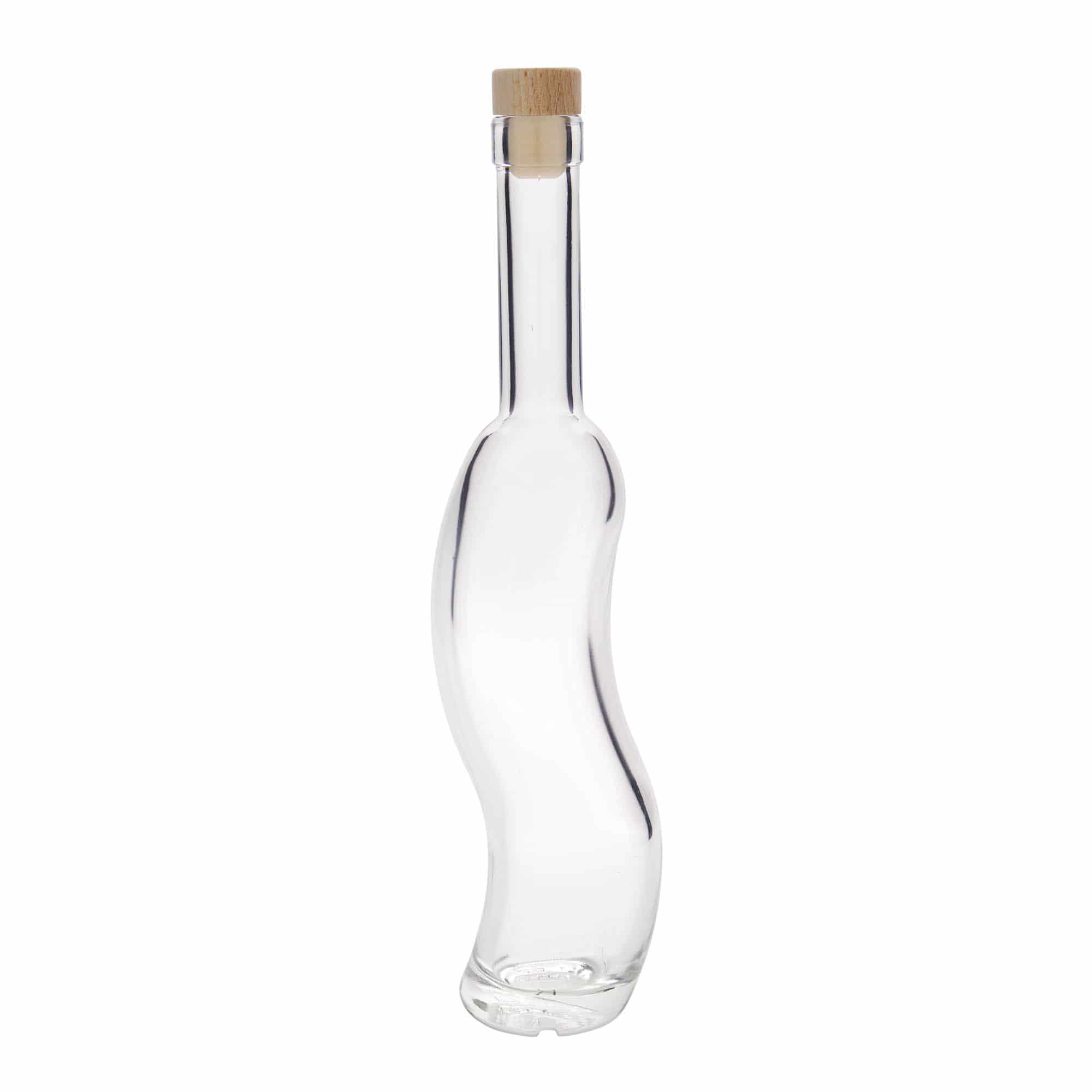 Glazen fles 'La-Ola', 350 ml, halfrond, monding: kurk