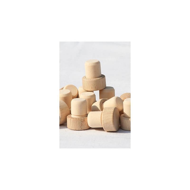 Dopkurk, 16 mm, kunststof-hout, meerkleurig, voor monding: kurk