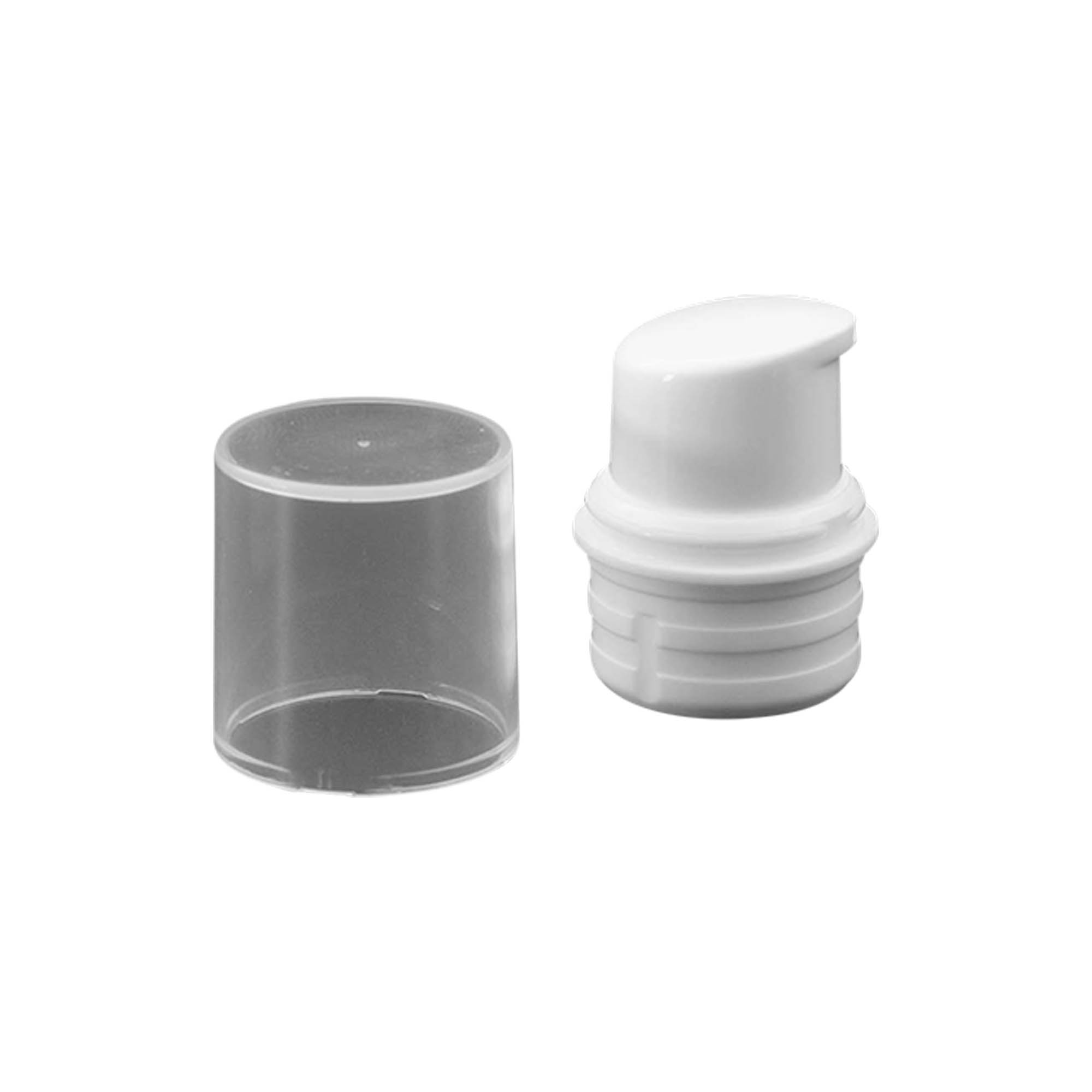 Flacon airless tête de pompe 'Nano', plastique PP, blanc