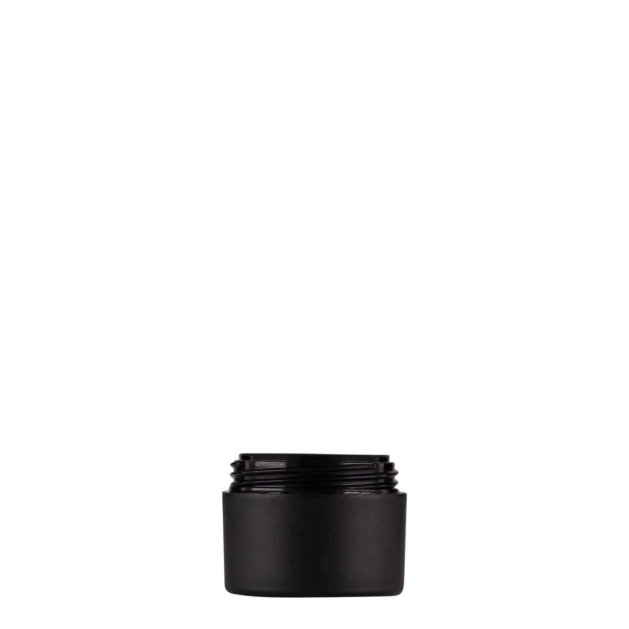 Plastic pot 'Antonella', 5 ml, PP, zwart, monding: schroefsluiting Plastic pot 'Antonella', 5 ml, PP, zwart, monding: schroefsluiting