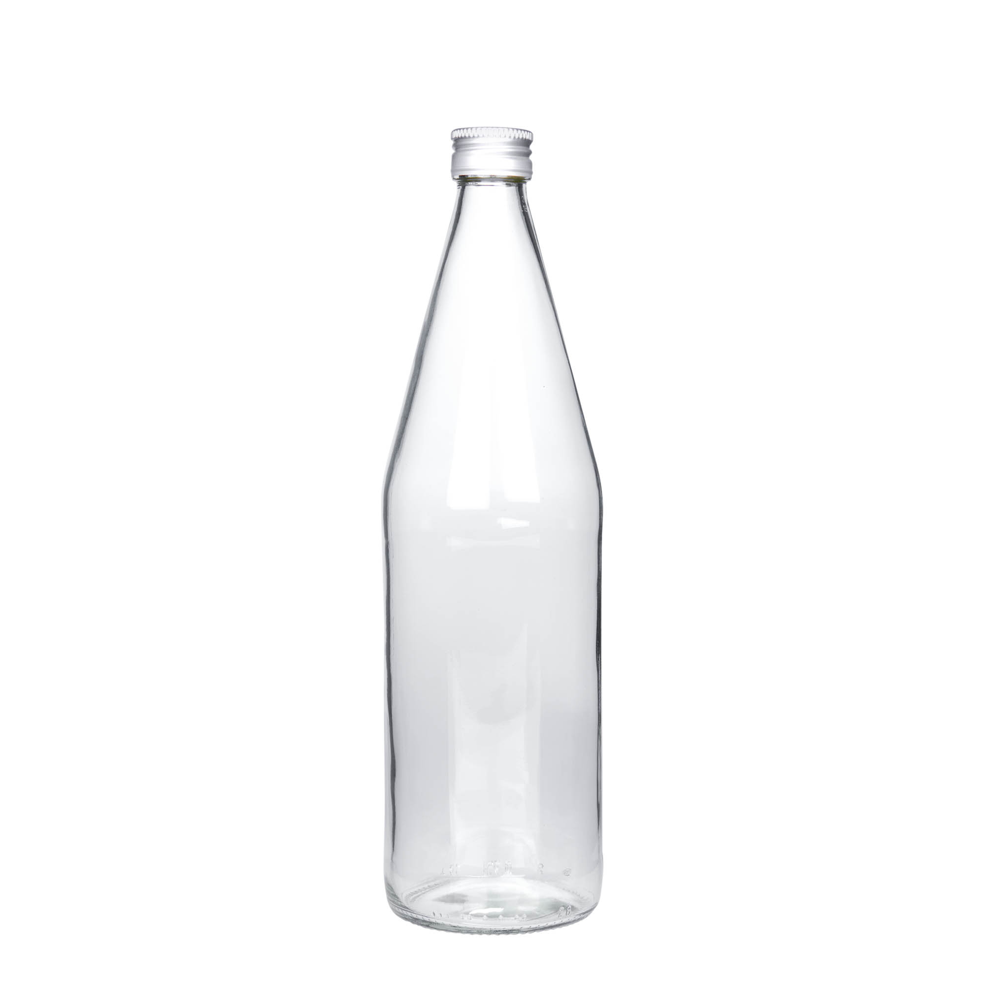Universele fles wortelvorm, 750 ml, glas, monding: PP 28 Universele fles wortelvorm, 750 ml, glas, monding: PP 28