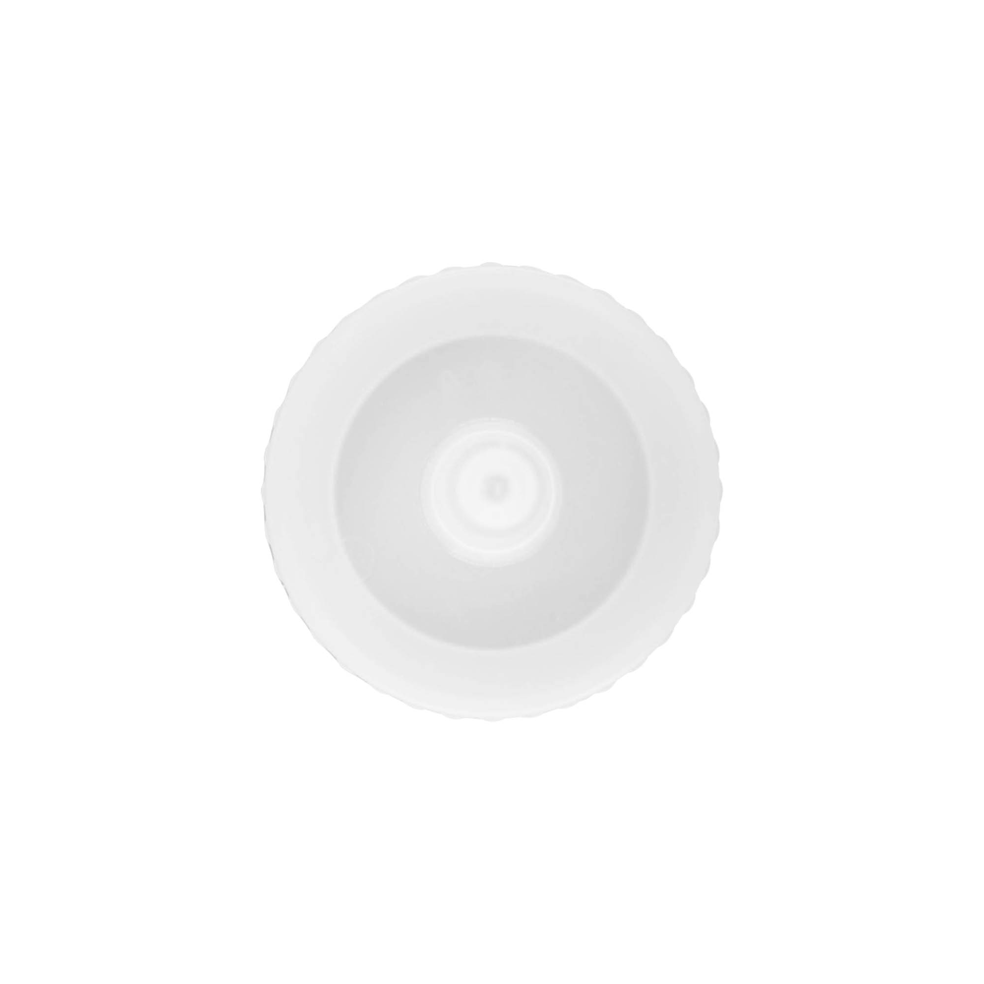 Bougage à vis avec injecteur, plastique PP, blanc, pour bouchage: 38/400 Bougage à vis avec injecteur, plastique PP, blanc, pour bouchage: 38/400