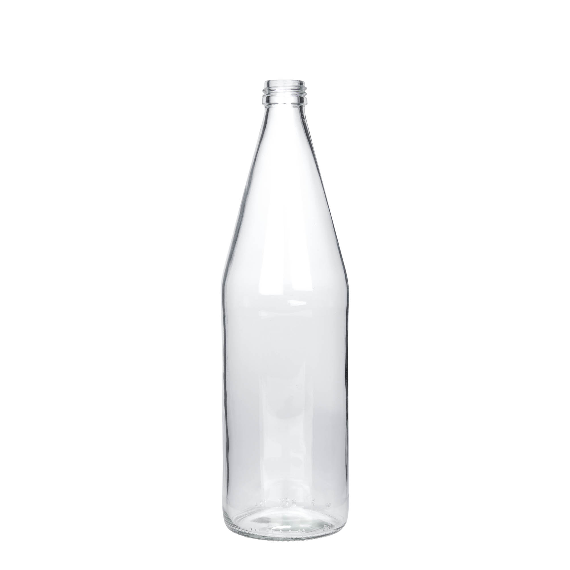Universele fles wortelvorm, 750 ml, glas, monding: PP 28 Universele fles wortelvorm, 750 ml, glas, monding: PP 28