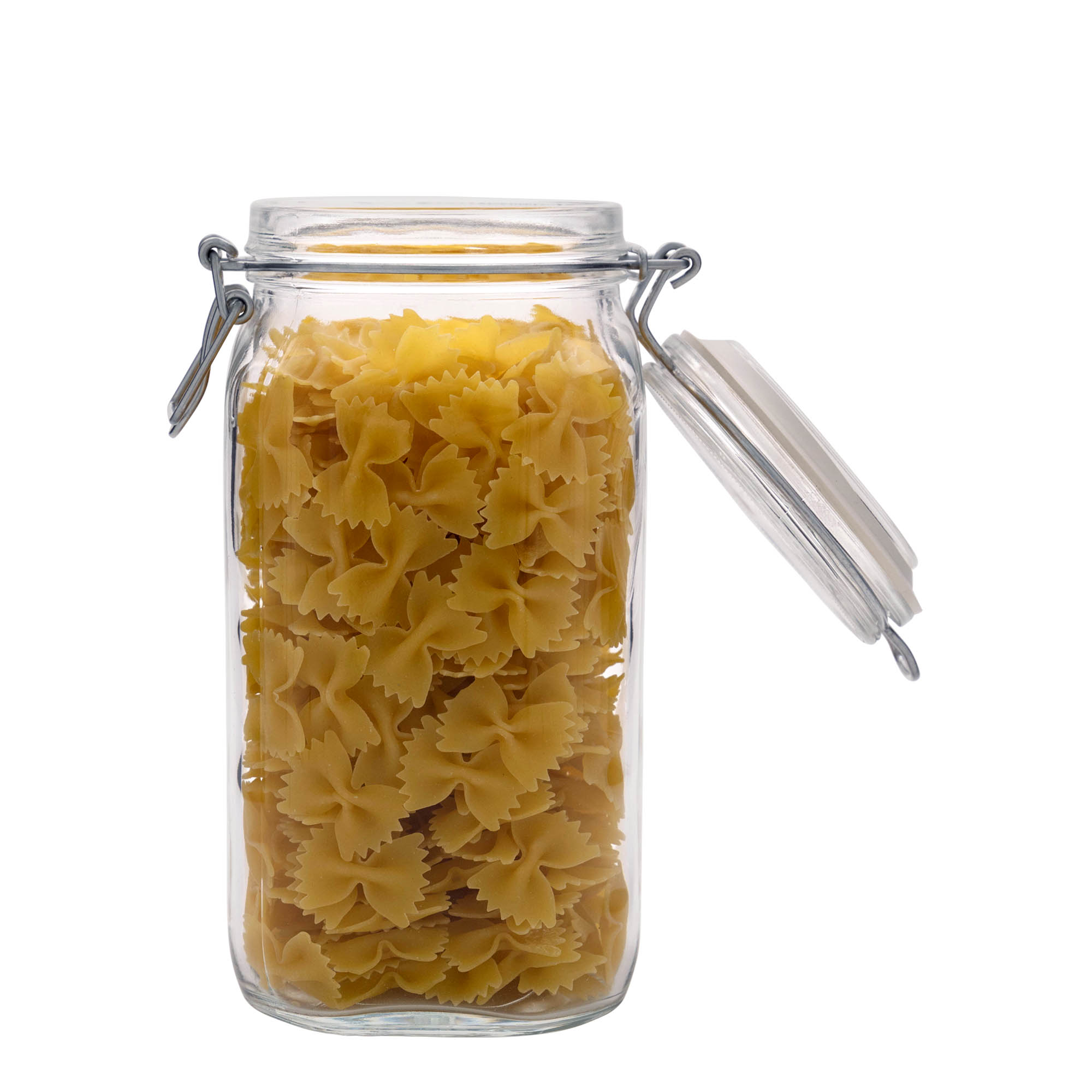 Pot met beugelsluiting 'Fido', 1500 ml, vierkant, monding: beugelsluiting Pot met beugelsluiting 'Fido', 1500 ml, vierkant, monding: beugelsluiting