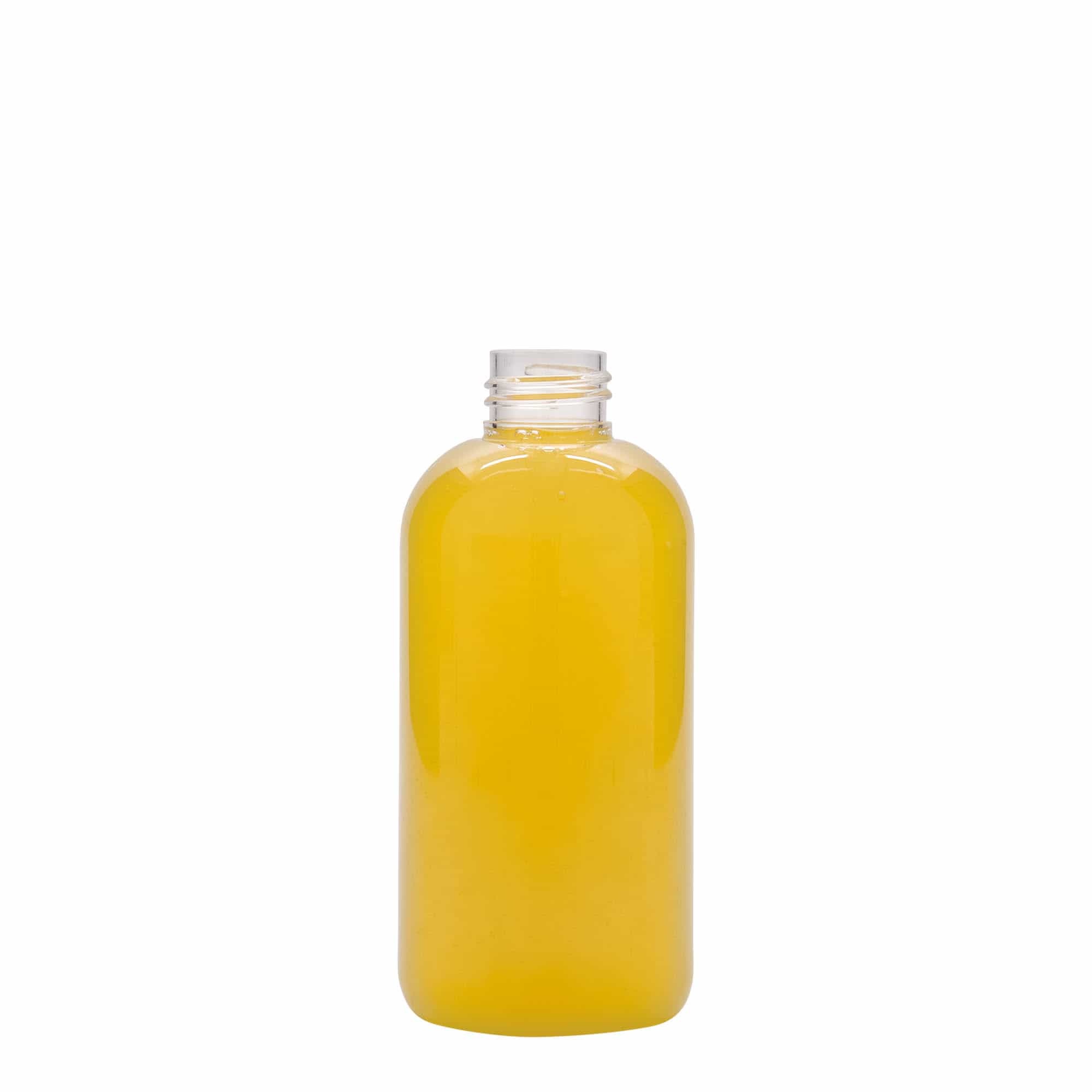 Bouteille en PET 200 ml 'Boston', plastique, bouchage: GPI 24/410
