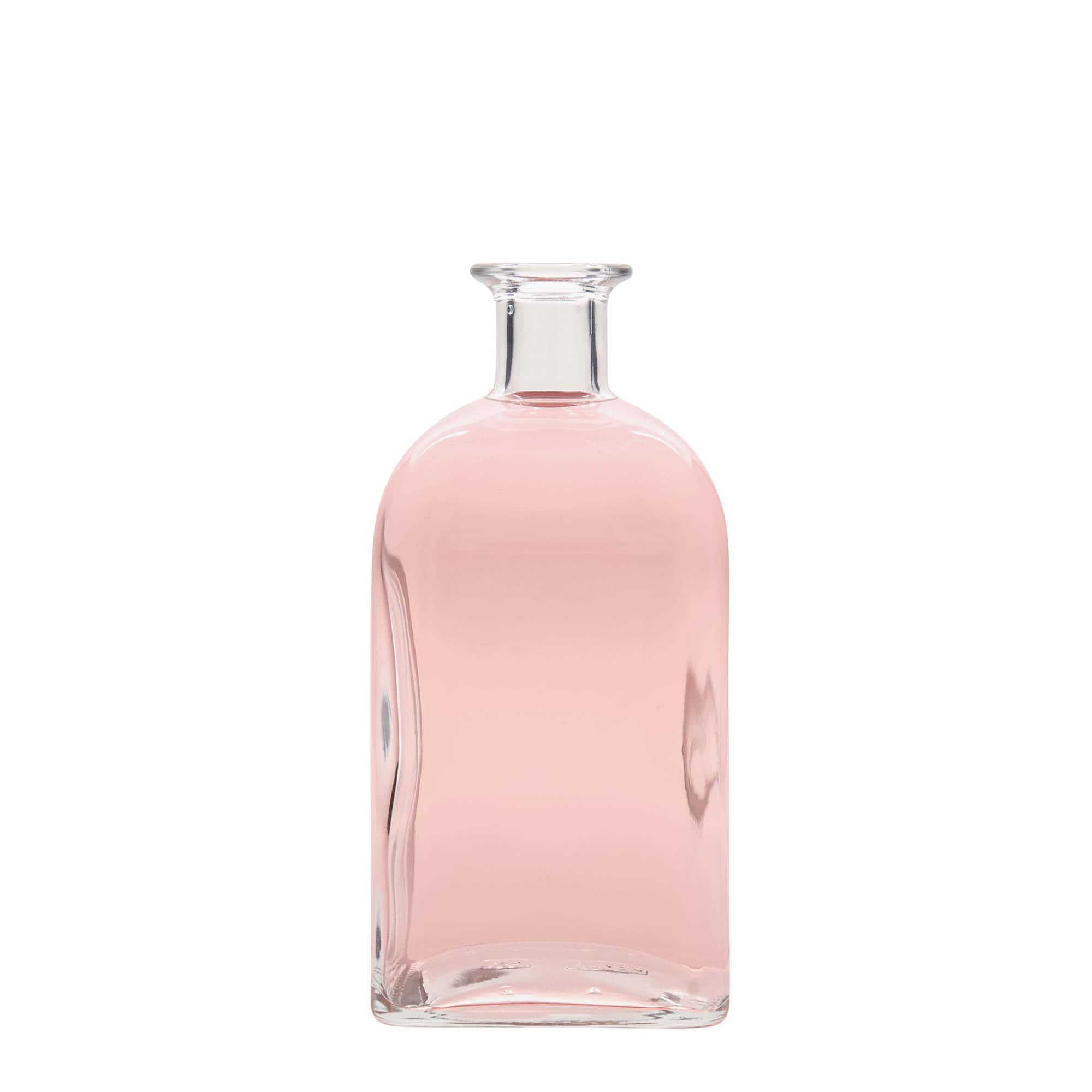Bouteille en verre apothicaire 'Carré', carrée 700 ml, bouchage: bouchon Bouteille en verre apothicaire 'Carré', carrée 700 ml, bouchage: bouchon