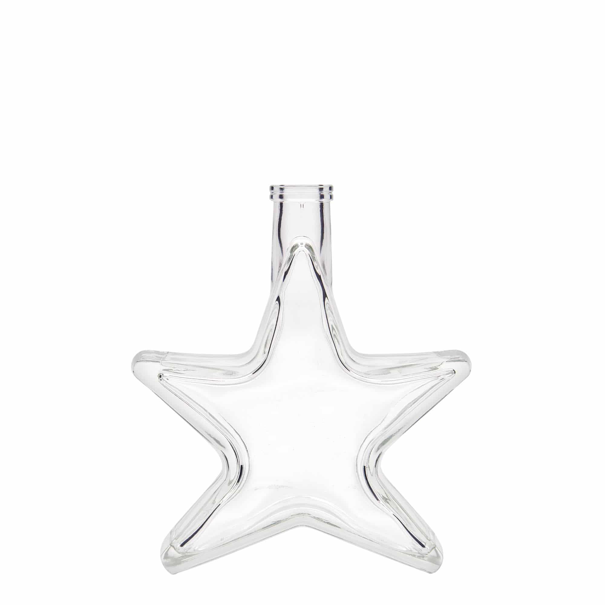 Glazen fles 'Ster', 200 ml, monding: kurk