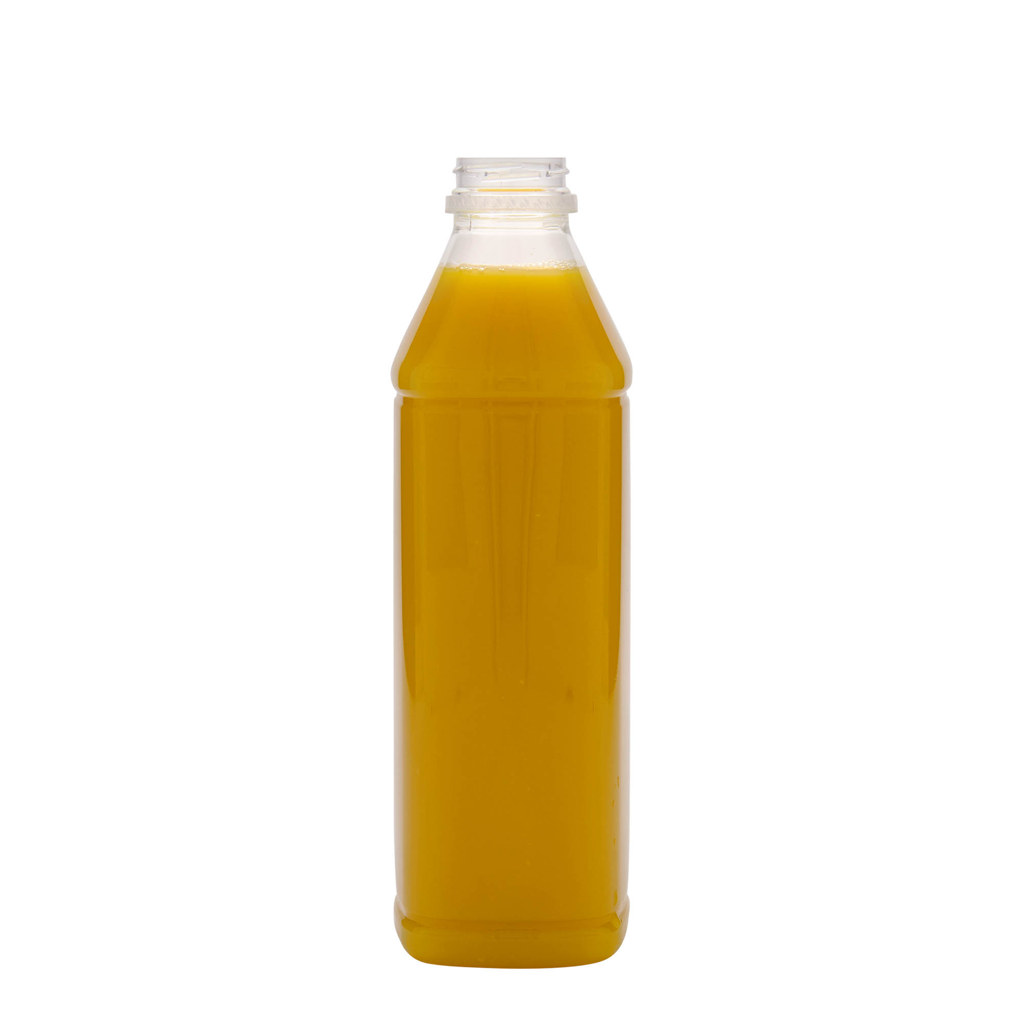 Bouteille en PET 1 000 ml Milk and Juice Carré, carrée, plastique, bouchage: 38 mm Bouteille en PET 1 000 ml Milk and Juice Carré, carrée, plastique, bouchage: 38 mm