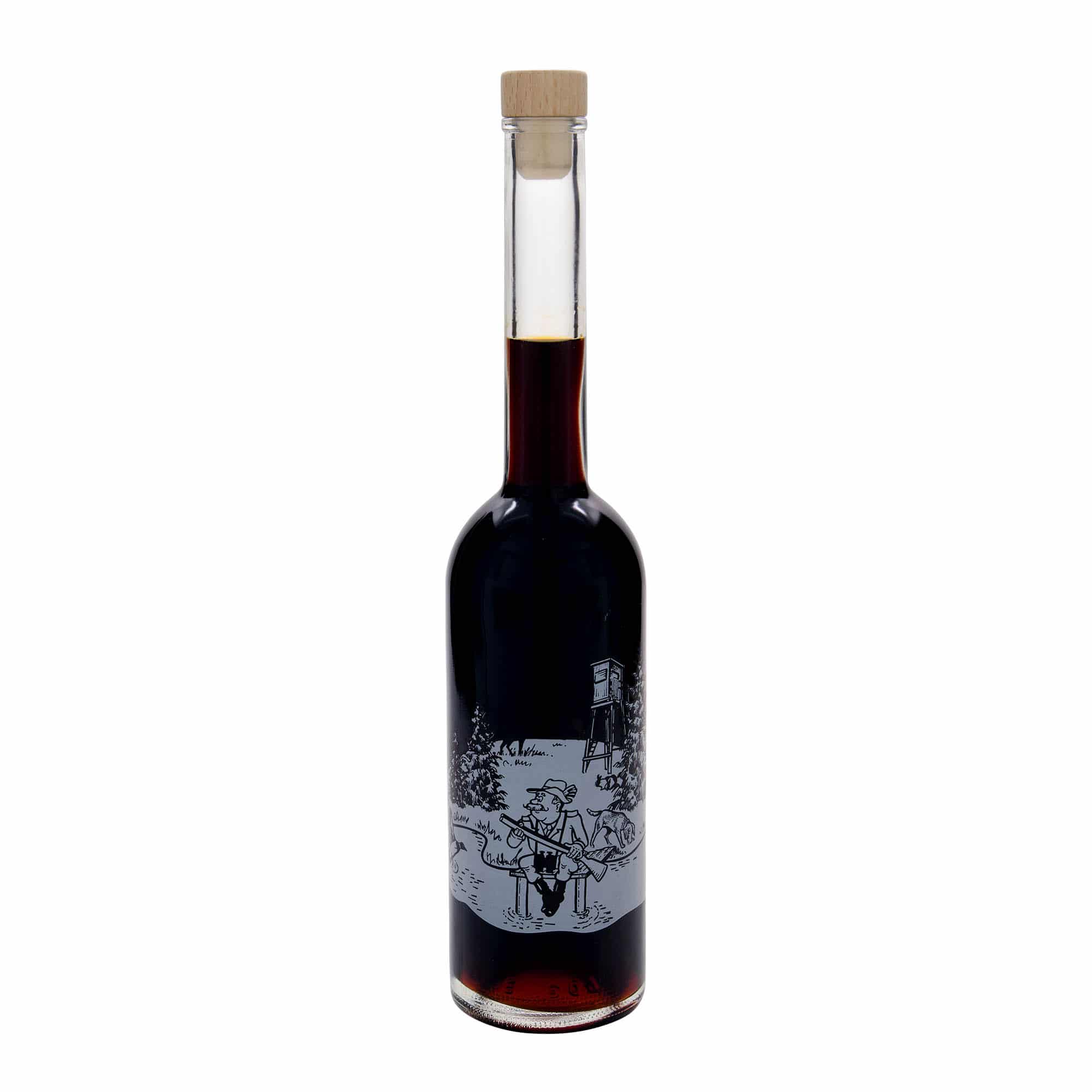 Bouteille en verre 500 ml 'Opera', motif : chasseur, bouchage: bouchon
