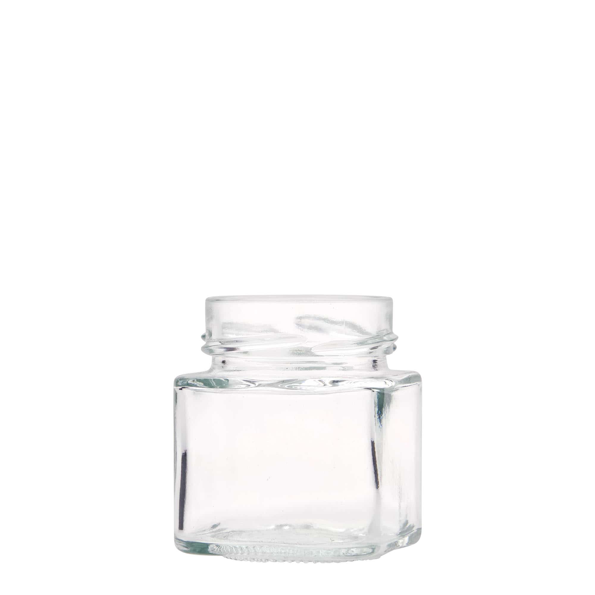 Bocal carré 156 ml 'Funny', bouchage: Deep-Twist-Off (DTO 58)