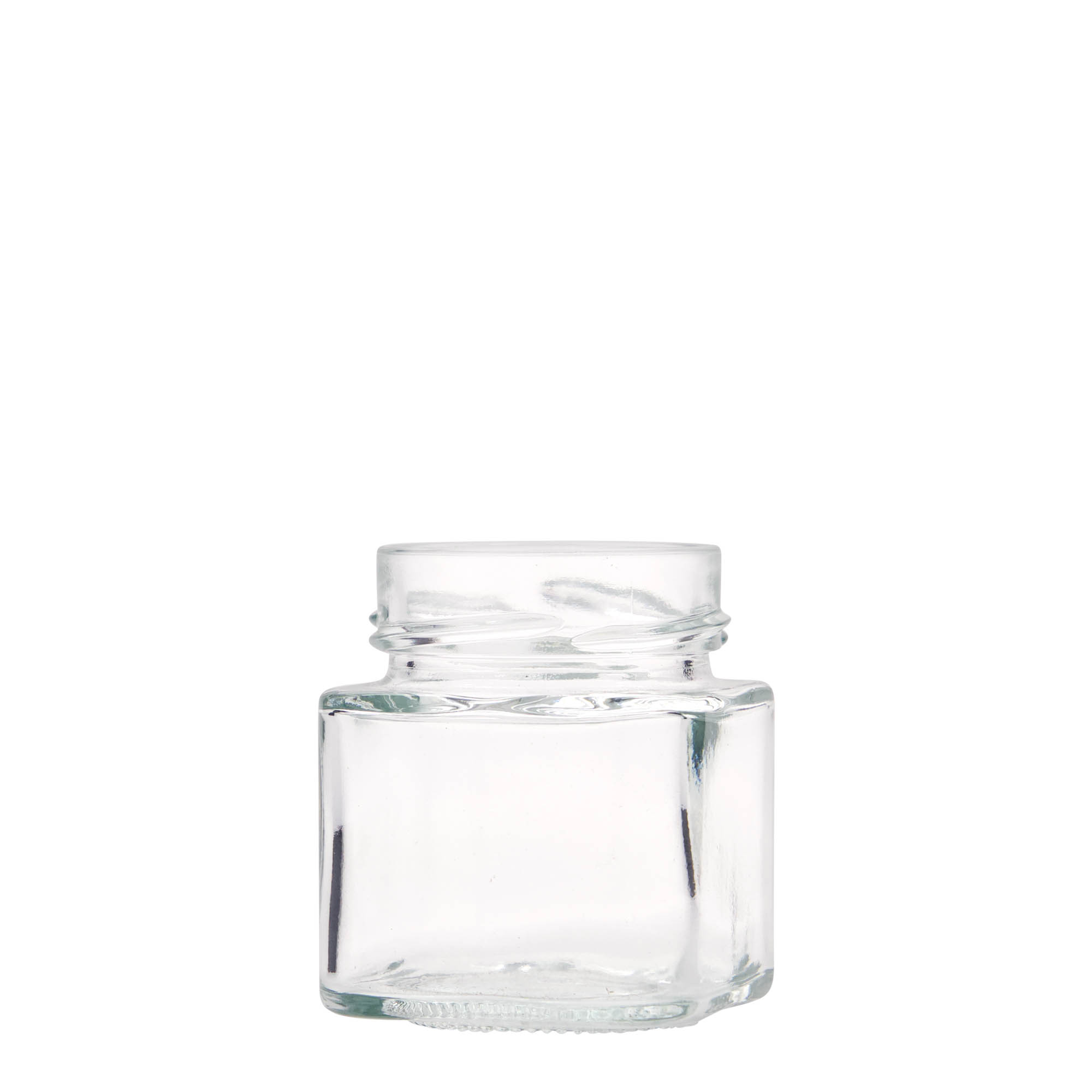 Bocal carré 156 ml « Funny », bouchage: Deep-Twist-Off (DTO 58)