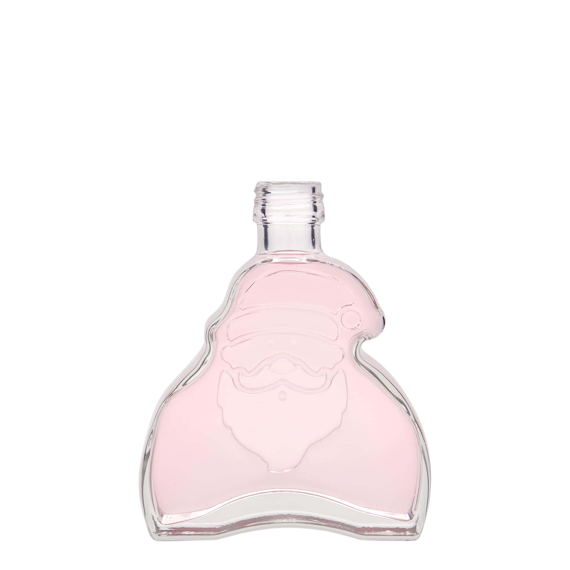 Glazen fles 'Santa Claus', 200 ml, monding: PP 28