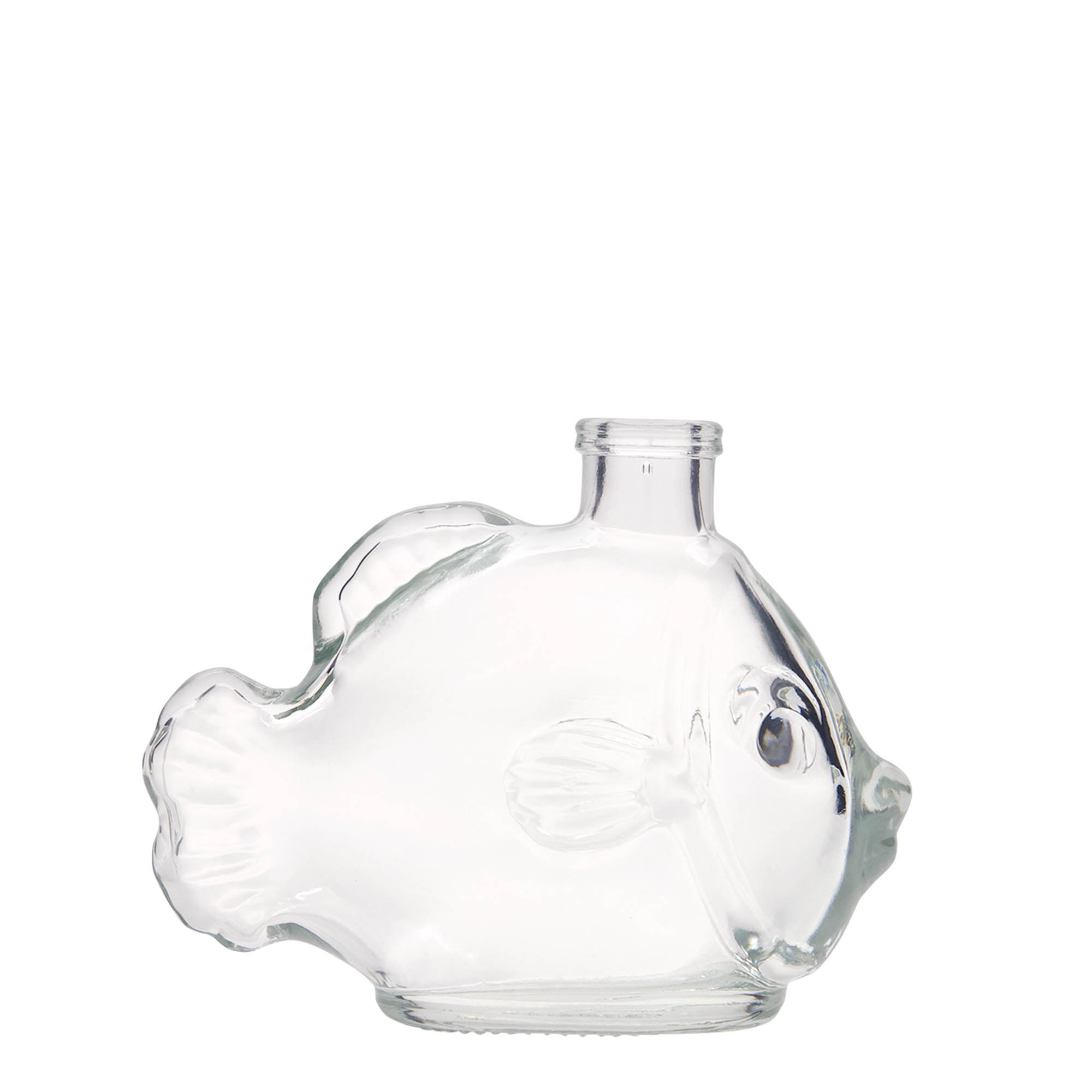 Glazen fles 'Vissen', 200 ml, monding: kurk Glazen fles 'Vissen', 200 ml, monding: kurk