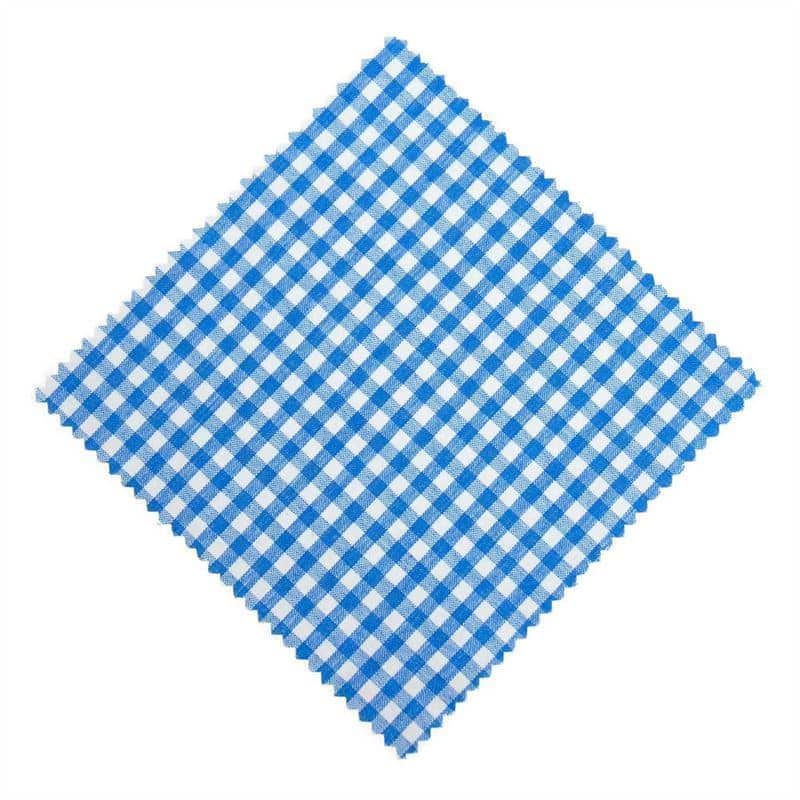Stoffen lapje voor potten, geruit, 15x15, vierkant, textiel, petrol, monding: TO58-TO82 Stoffen lapje voor potten, geruit, 15x15, vierkant, textiel, petrol, monding: TO58-TO82