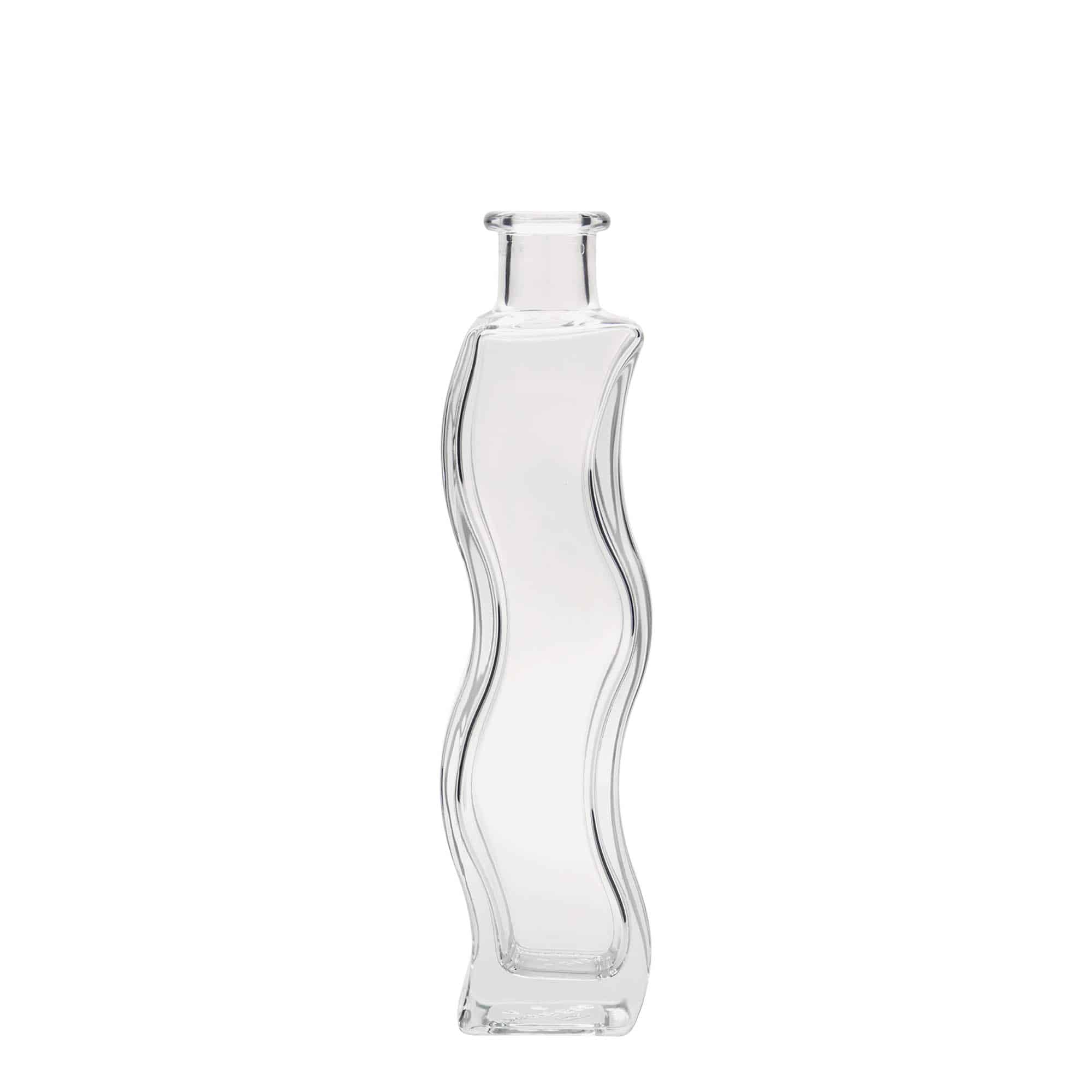 Bouteille en verre 200 ml 'Vague', carrée, bouchage: bouchon Bouteille en verre 200 ml 'Vague', carrée, bouchage: bouchon