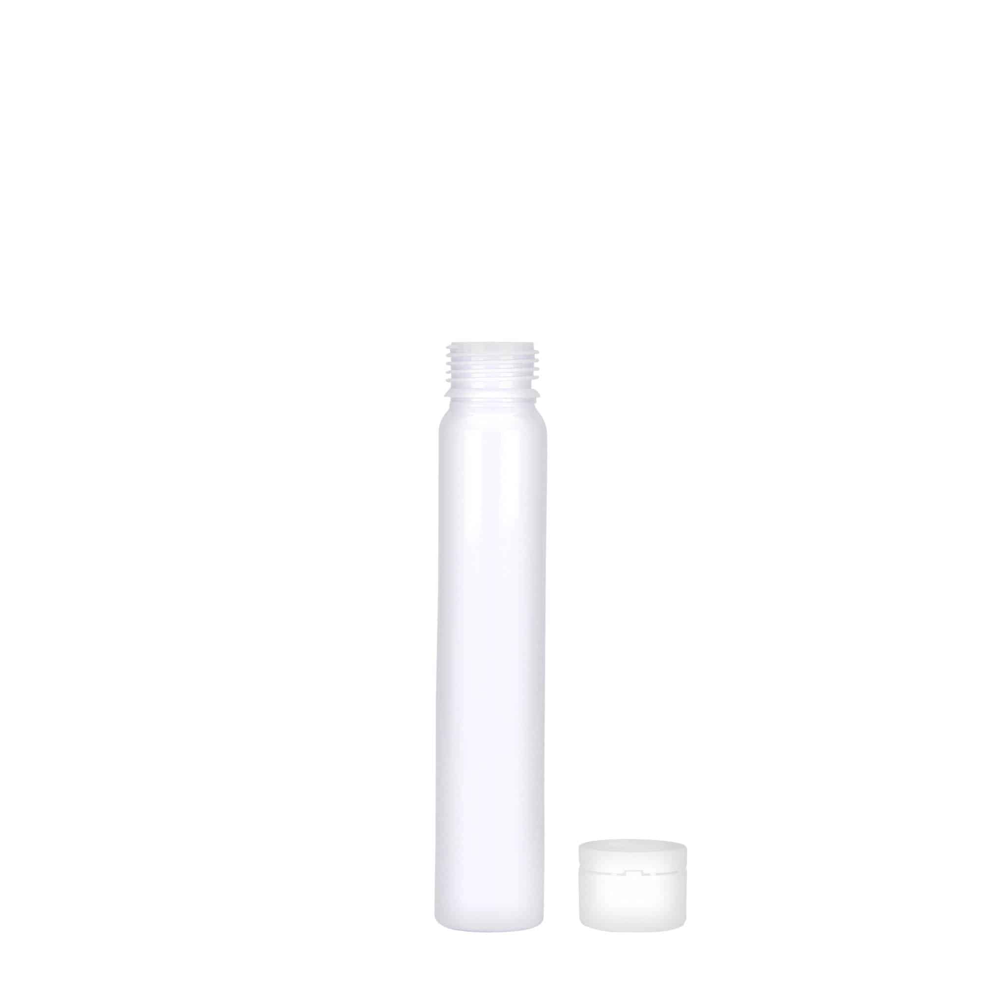 Petbuisje, 25 ml, kunststof, wit, monding: schroefsluiting