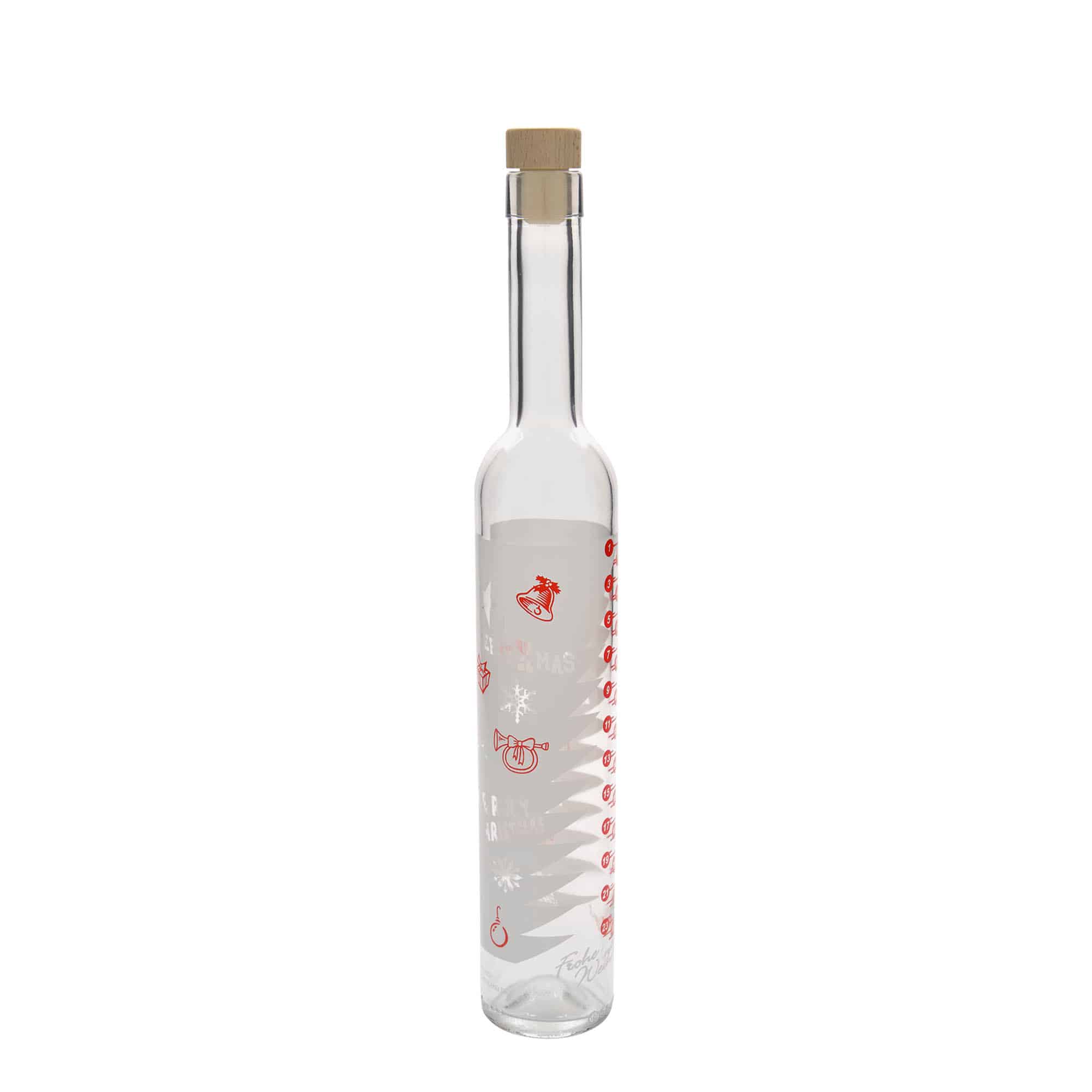 Bouteille en verre Maximo imprimée 500 ml « Calendrier de l’Avent », bouchage: bouchon