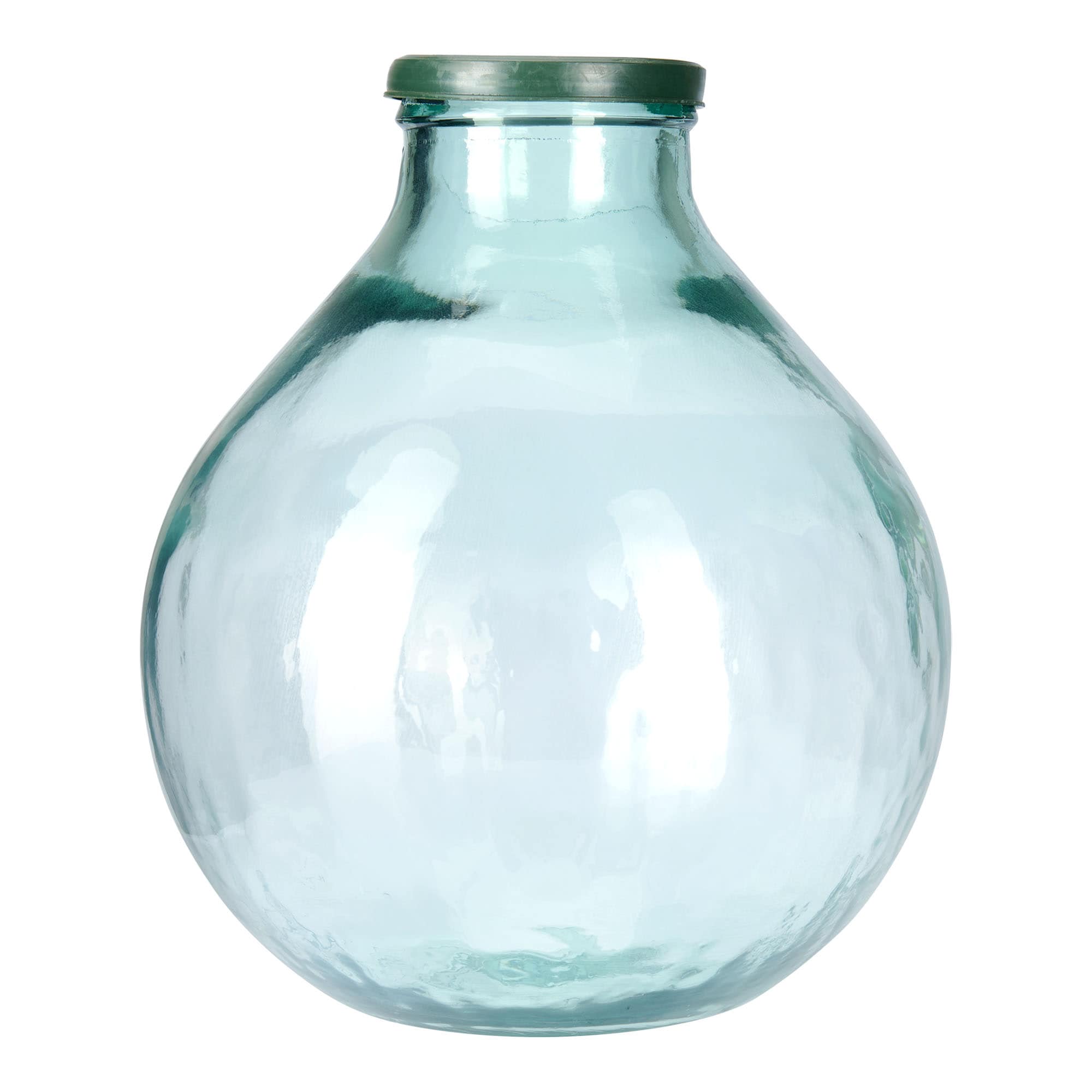 Ballonfles brede hals, 25 l, glas, monding: stulpdeksel