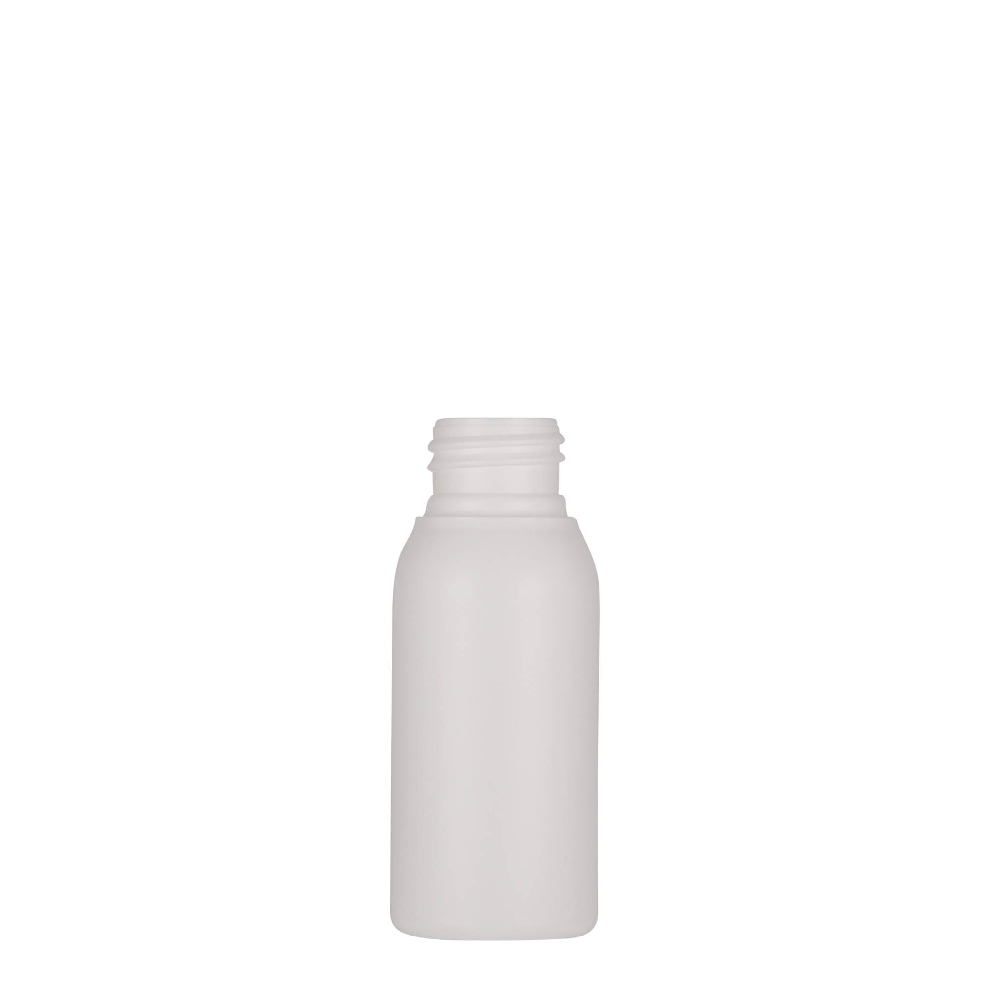 Bouteille en plastique 50 ml 'Tuffy', PEHD, blanche, bouchage: 24/410 Bouteille en plastique 50 ml 'Tuffy', PEHD, blanche, bouchage: 24/410