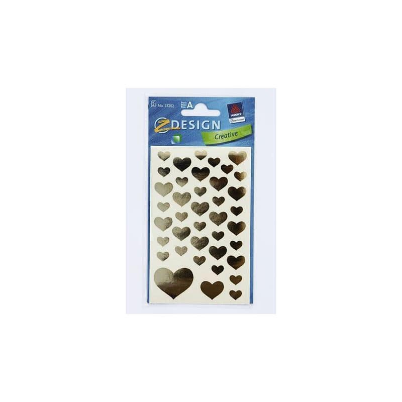 Zweckform stickers 'Harten', papier, goud