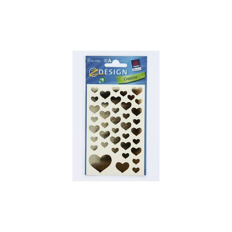 Zweckform stickers 'Harten', papier, goud Zweckform stickers 'Harten', papier, goud