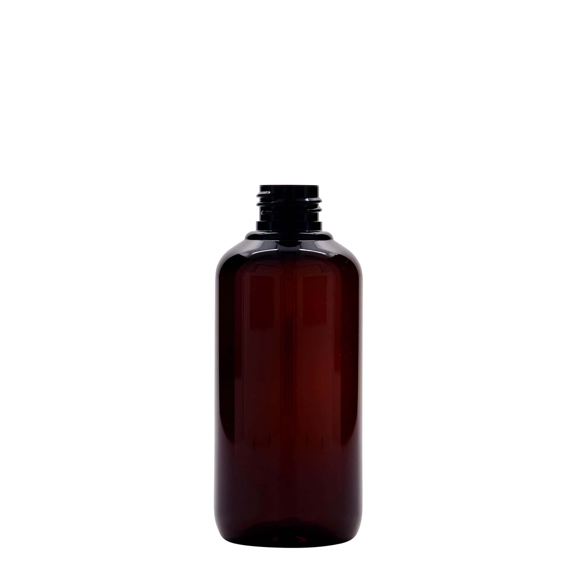 Plastic recyclingfles Victor's Best, 200 ml, PCR, bruin, monding: 24/410