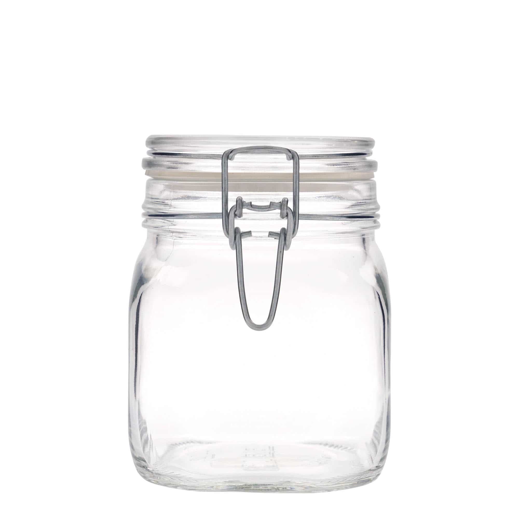 Pot met beugelsluiting 'Fido', 750 ml, vierkant, monding: beugelsluiting Pot met beugelsluiting 'Fido', 750 ml, vierkant, monding: beugelsluiting