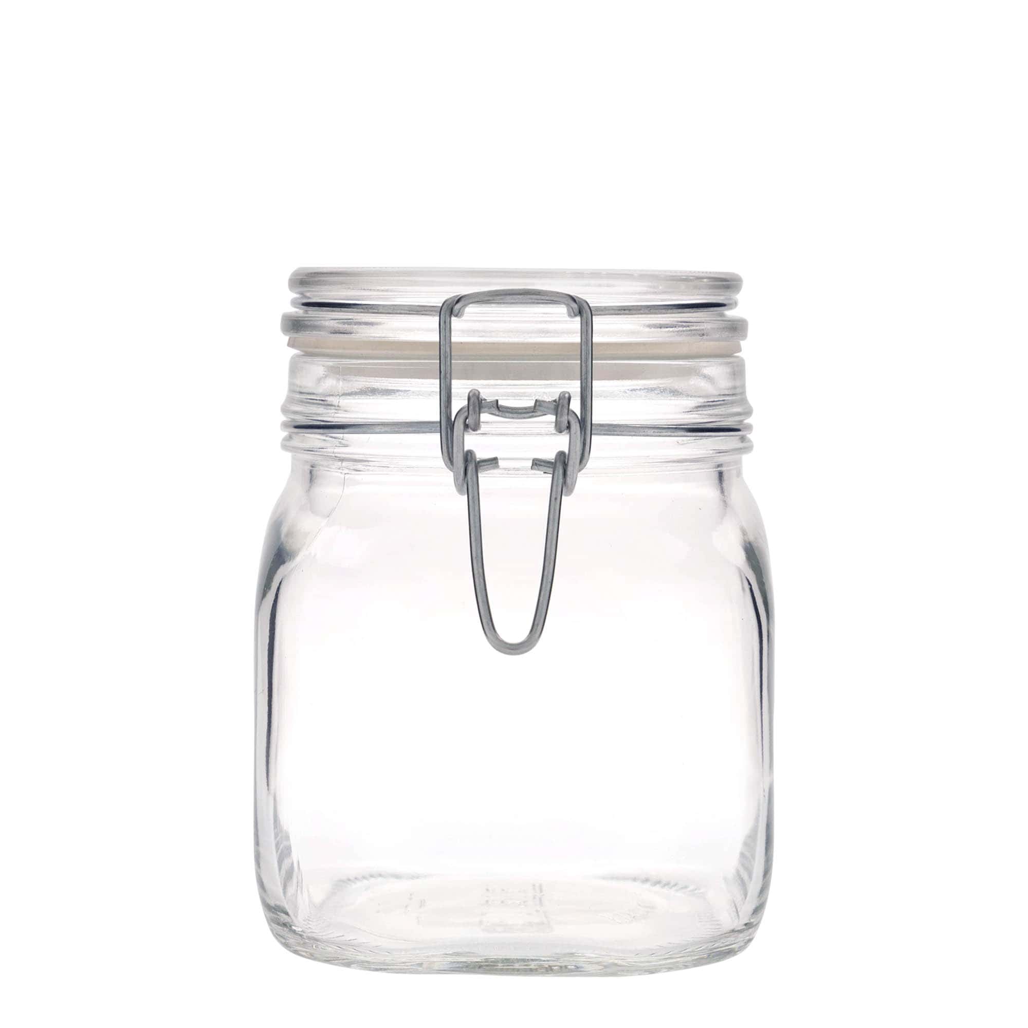 Bocal à fermeture mécanique 750 ml « Fido », carré, bouchage: bouchon mécanique
