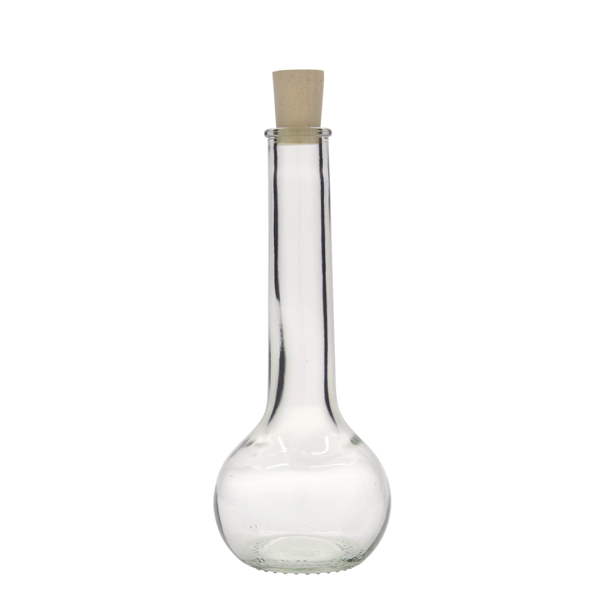 Glazen fles 'Tulipano', 200 ml, monding: kurk Glazen fles 'Tulipano', 200 ml, monding: kurk