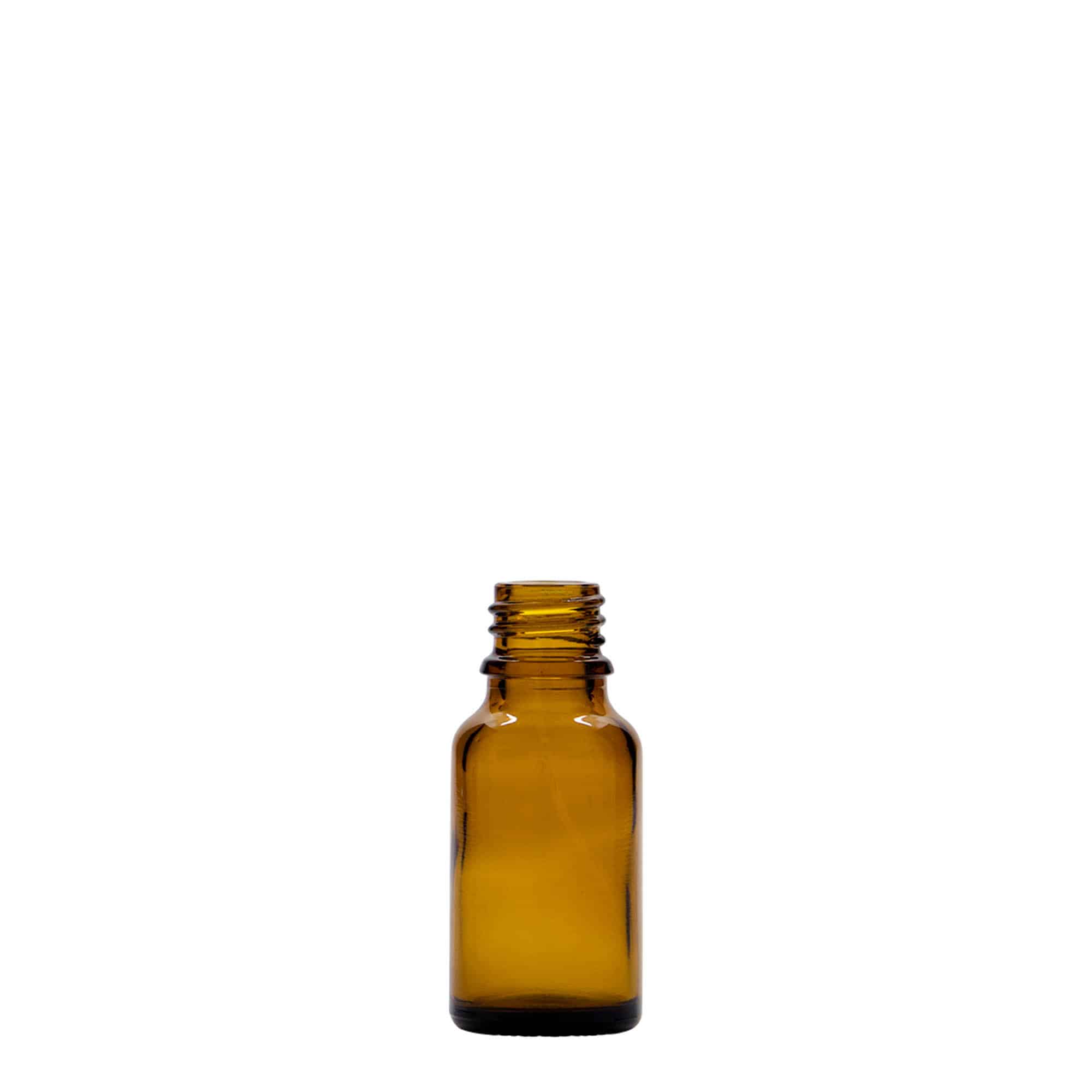 Medicijnfles, 15 ml, glas, bruin, monding: DIN 18 Medicijnfles, 15 ml, glas, bruin, monding: DIN 18