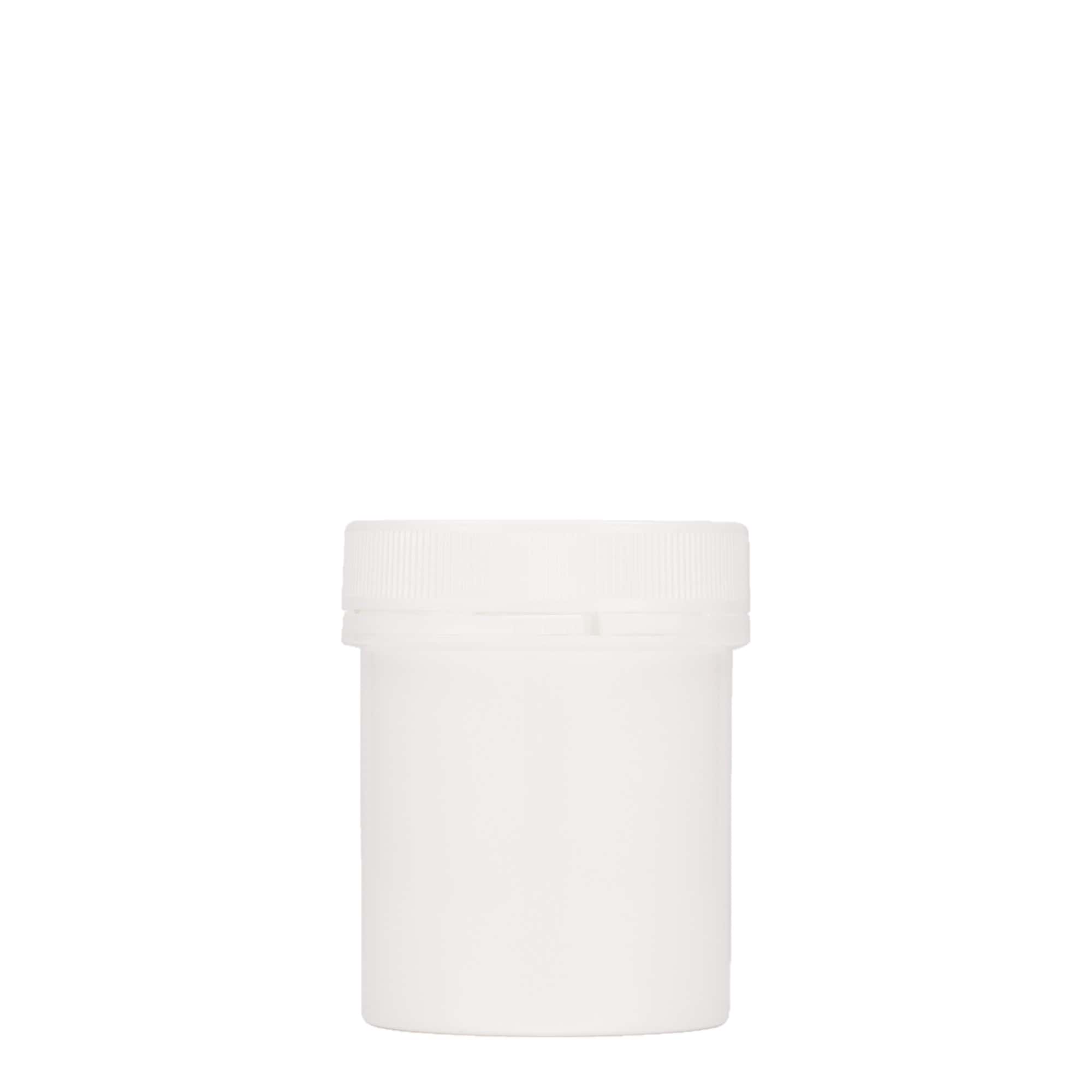 Boîte en plastique 150 ml 'Securilock', PP, blanche, bouchage: Bougage à vis