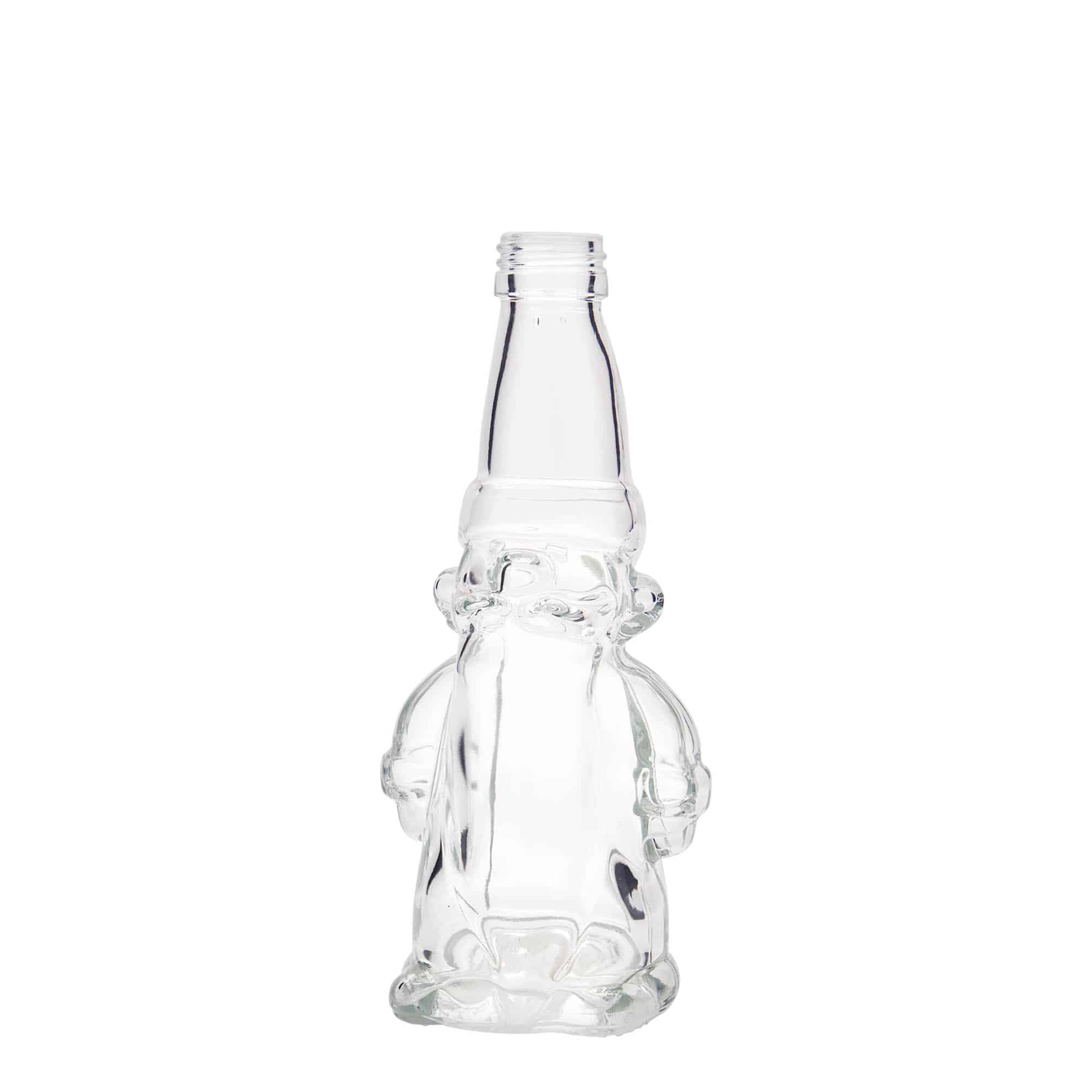 Glazen fles 'Kerstkabouter', 200 ml, monding: PP 28 Glazen fles 'Kerstkabouter', 200 ml, monding: PP 28