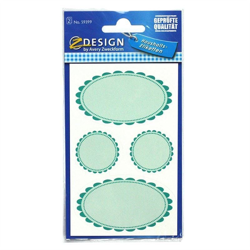 Zweckform etiketten 'Groene rand', papier, groen