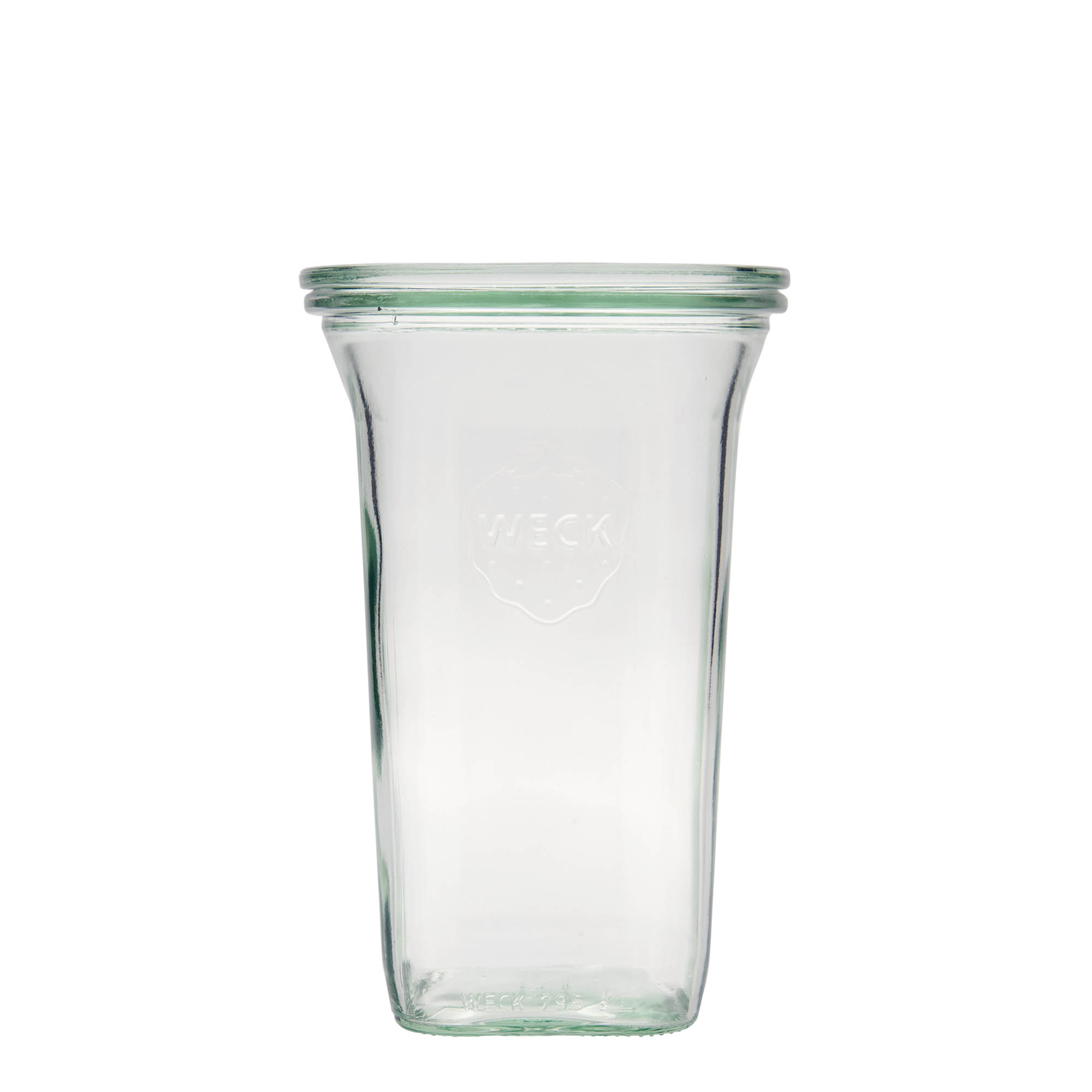 WECK-Quadropot, 795 ml, vierkant, monding: ronde rand WECK-Quadropot, 795 ml, vierkant, monding: ronde rand