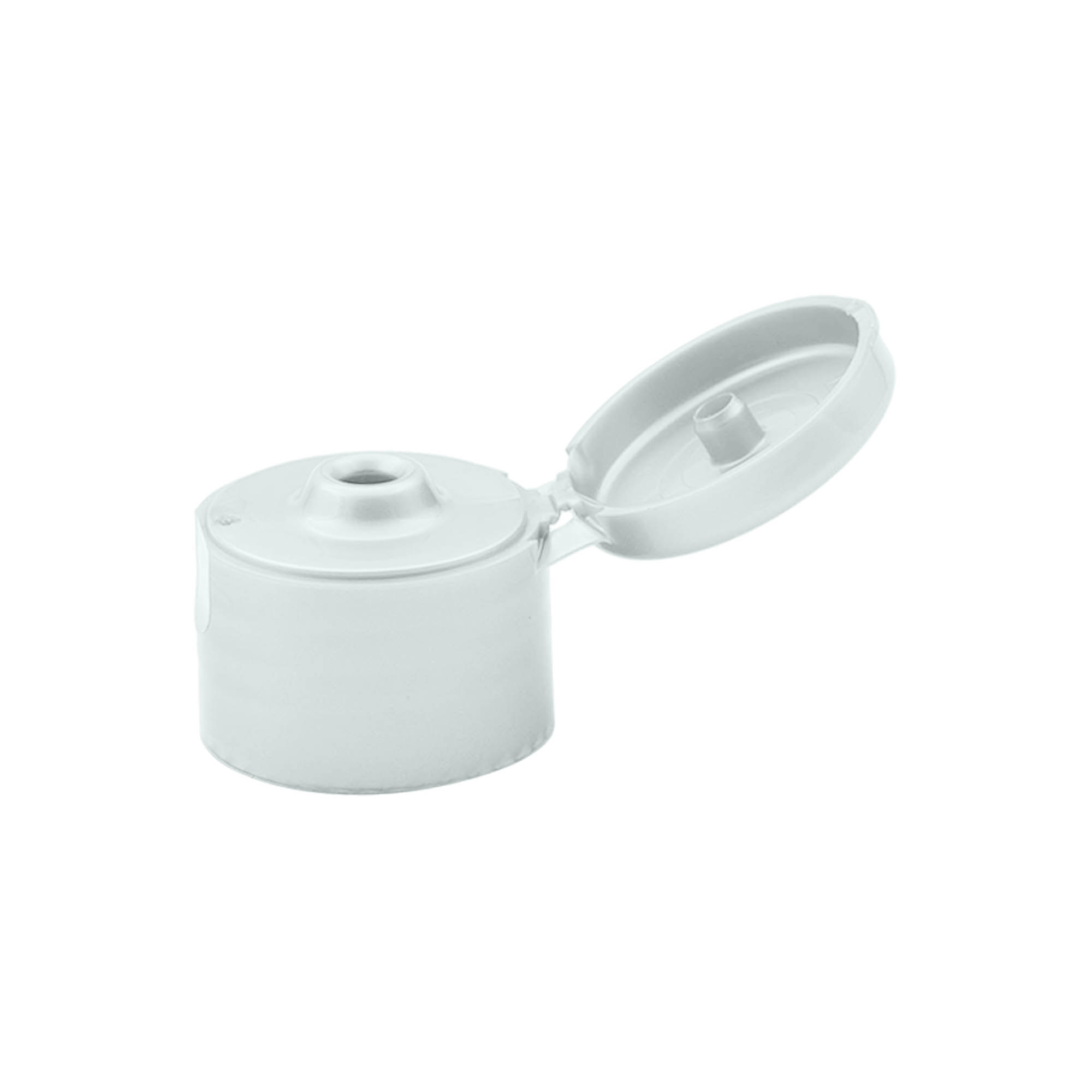 Bougage à vis à charnière rabattable, plastique PP, argenté, pour bouchage: 24/410 Bougage à vis à charnière rabattable, plastique PP, argenté, pour bouchage: 24/410