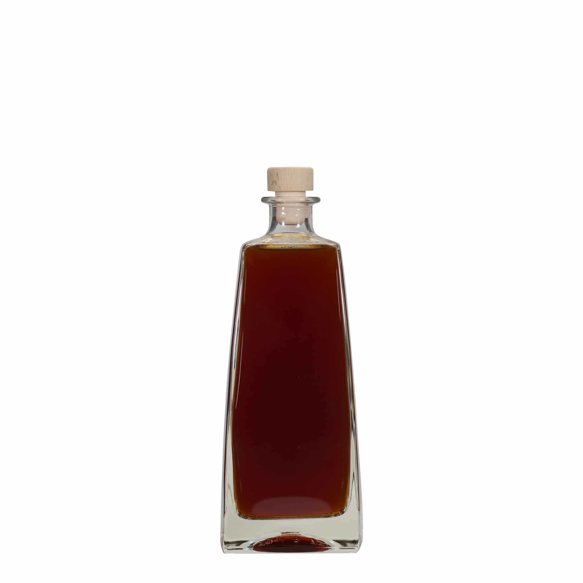 Bouteille en verre 700 ml 'Timmy', rectangulaire, bouchage: bouchon