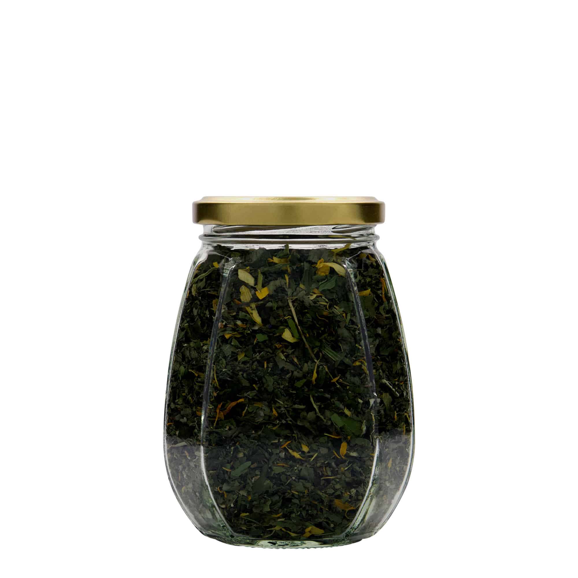 Sierglas, 385 ml, zeshoekig, monding: twist-off (TO 63)