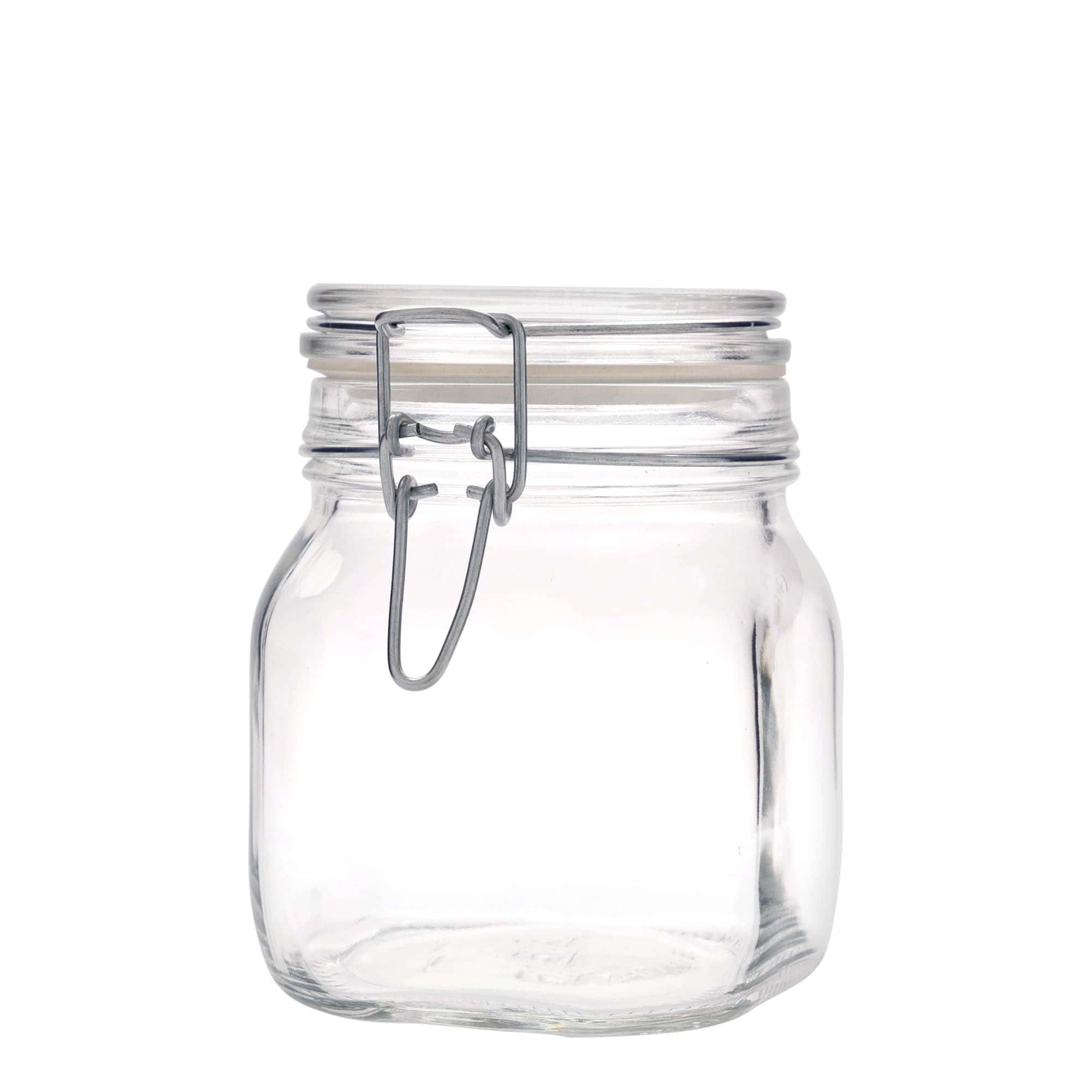 Pot met beugelsluiting 'Fido', 750 ml, vierkant, monding: beugelsluiting Pot met beugelsluiting 'Fido', 750 ml, vierkant, monding: beugelsluiting